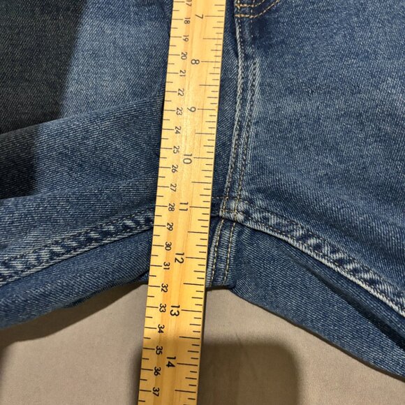 Tommy Hilfiger Jeans 34x29 Blue Straight Leg Distressed Y2K Grunge High Rise - Picture 5 of 7